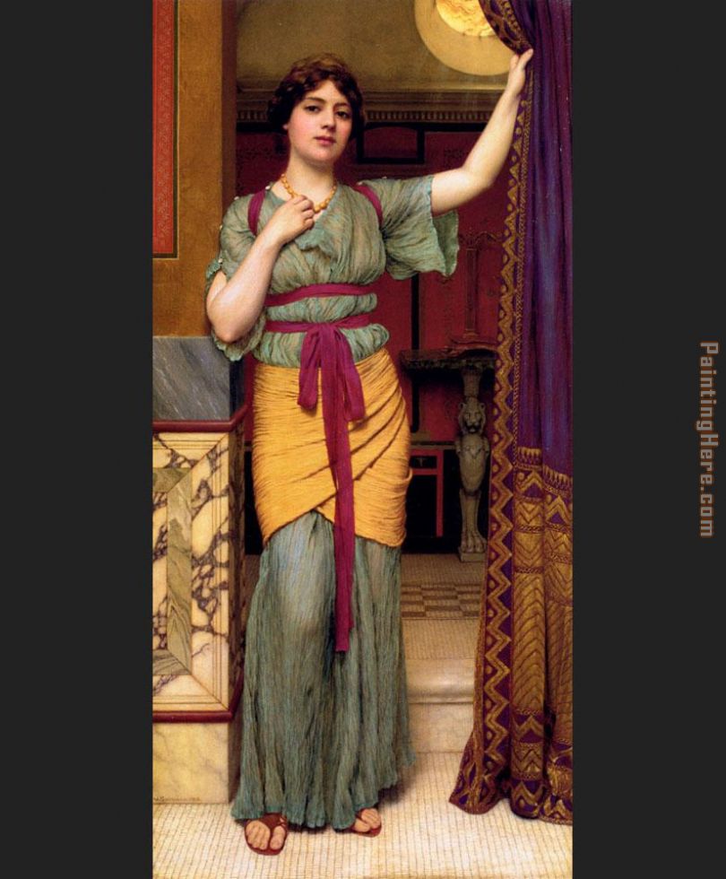 A Pompeian Lady painting - John William Godward A Pompeian Lady art painting